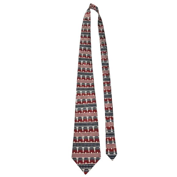 RNC Republican National Convention GOP Elephant Mascot Political Necktie - Picture 2 of 6